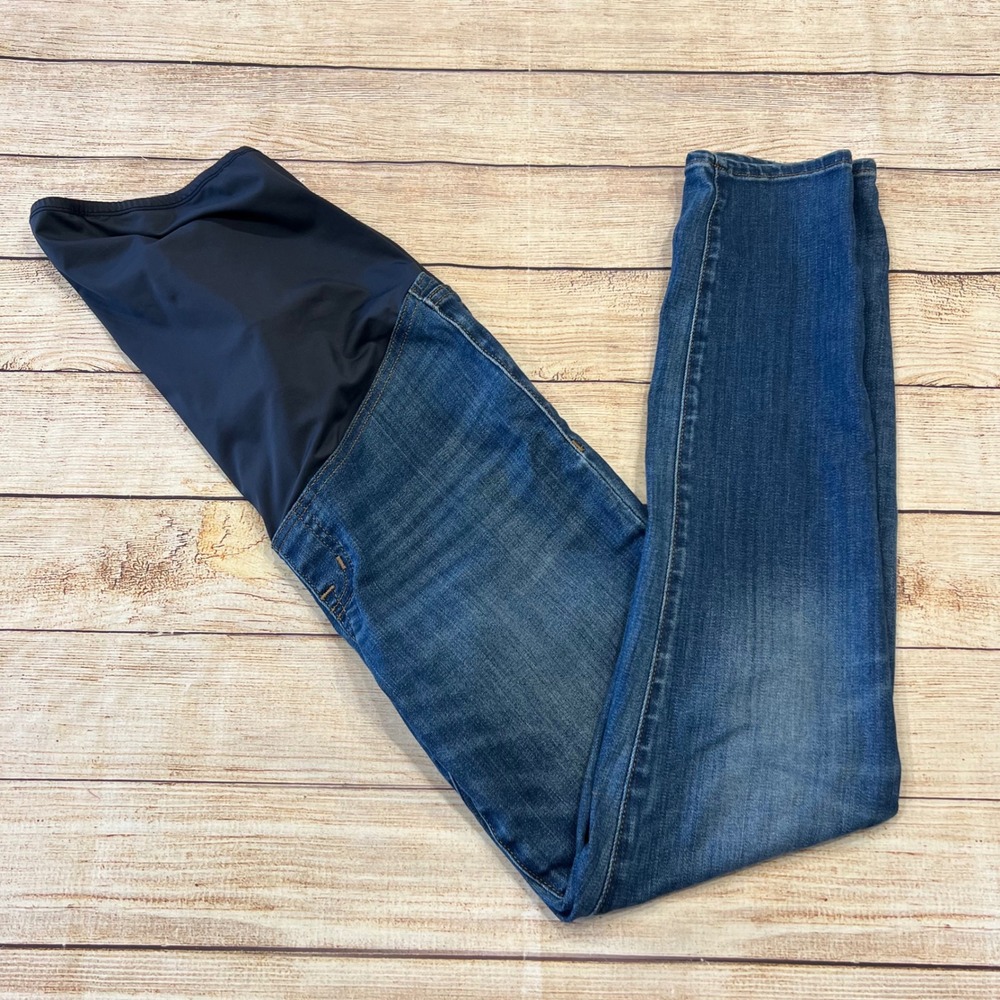 Madewell Women's Skinny Jeans - Dark Blue and Black